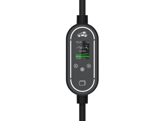 comprare Nuovo caricabatterie EV portatile con schermo da 2,4 pollici APP Bluetooth WIFI Scheda RFID Caricabatterie intelligente per auto fabbricazione online