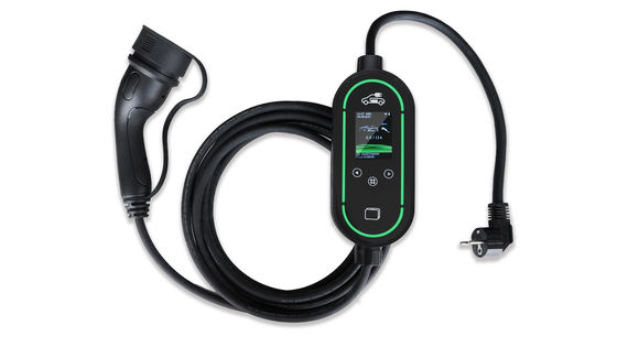 acquistare Caricabatterie portatile per veicoli elettrici da 11 kW con grado di protezione IP67 e schermo LCD da 2,4 pollici per uso domestico fabbricazione online