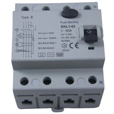comprare Tipo interruttore 40A di B IP20 RCD 3 modo elettromagnetico di Palo MCB di fase 4 fabbricazione online